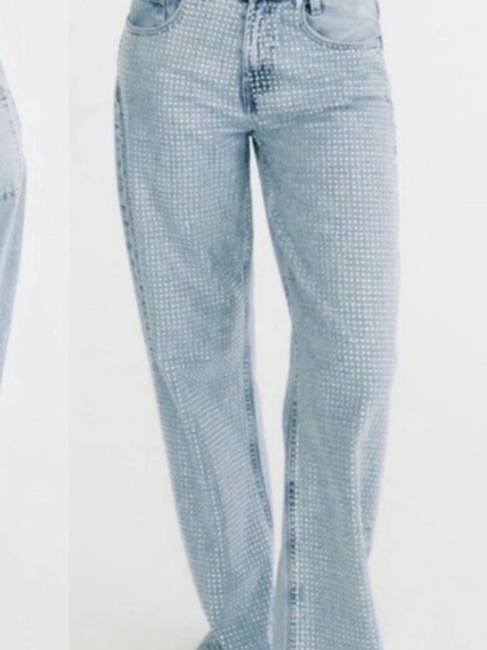 Zara Rhinestone Embellished Denim